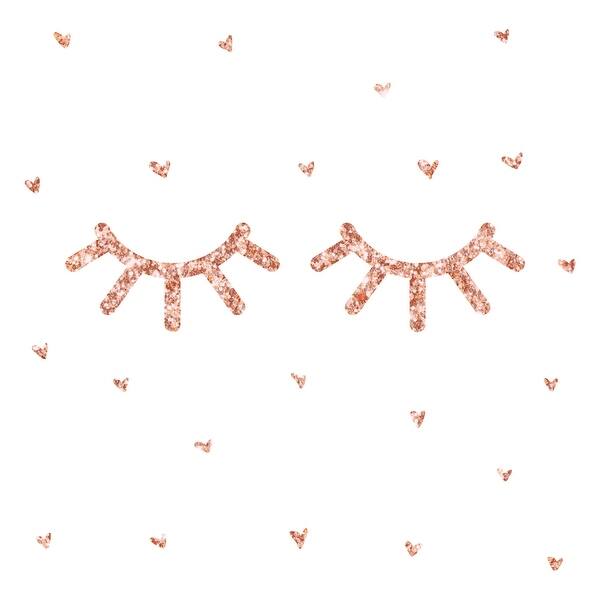 slide 2 of 4, RoomMates Gold Eyelash Wall Decals With Glitter
