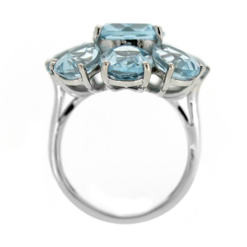 925 Sterling Silver Sky Blue Topaz Ring