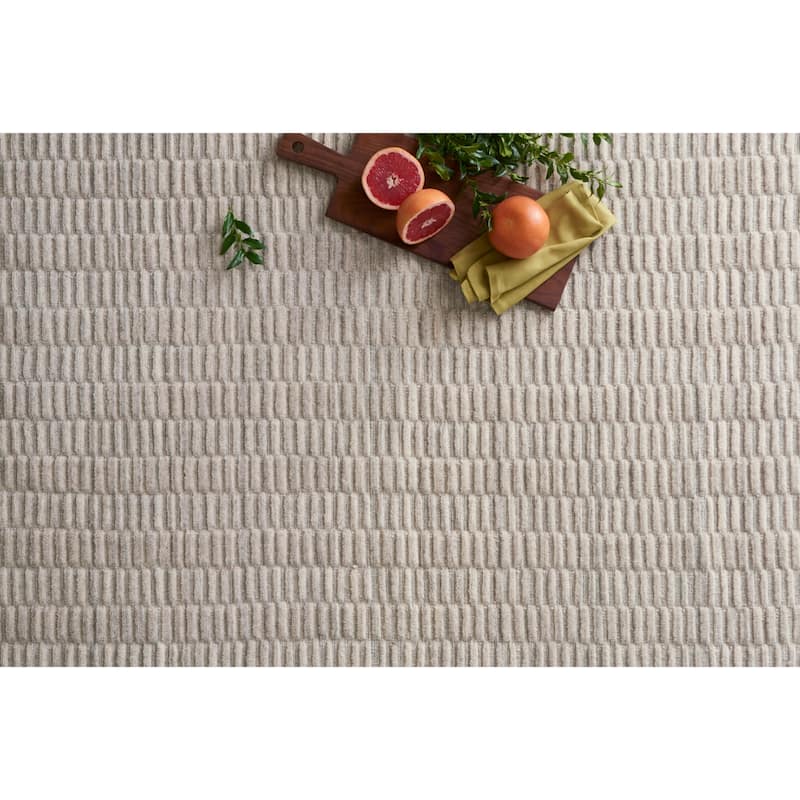 Alexander Home Franklin Farmhouse Hand-Loomed 100% Undyed Wool Area Rug - 9' 3" x 13' - Oatmeal