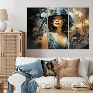 Designart "Fashion 1920S Roaring Portrait III" Fashion Canvas Prints ...
