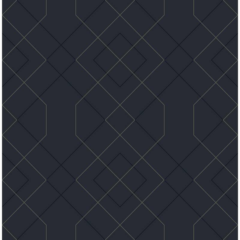 Scott Living Ballard Indigo Geometric Wallpaper