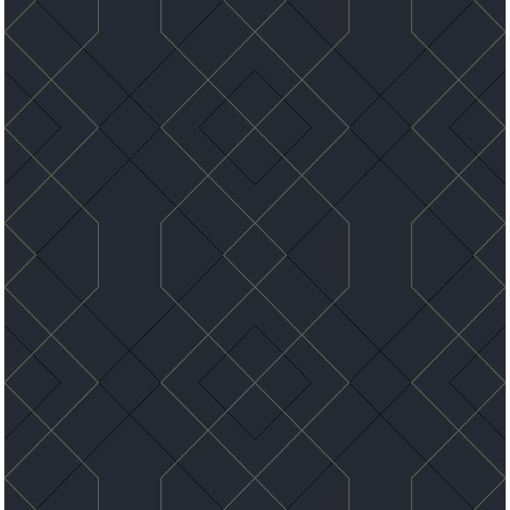 Scott Living Ballard Indigo Geometric Wallpaper