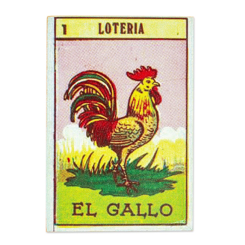 Novica Handmade The Rooster Decoupage Wooden Magnet