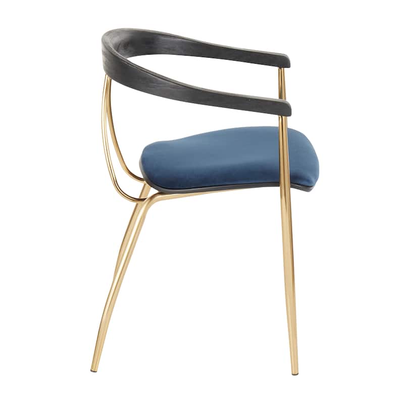Silver Orchid Engl Velvet Upholstered Dining Chair (Set of 2) - N/A