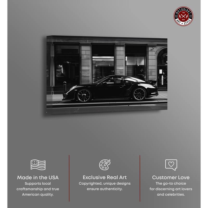 Notoriart City Streets Car Gallery Wrapped Car 1 Piece Canvas Wall Art