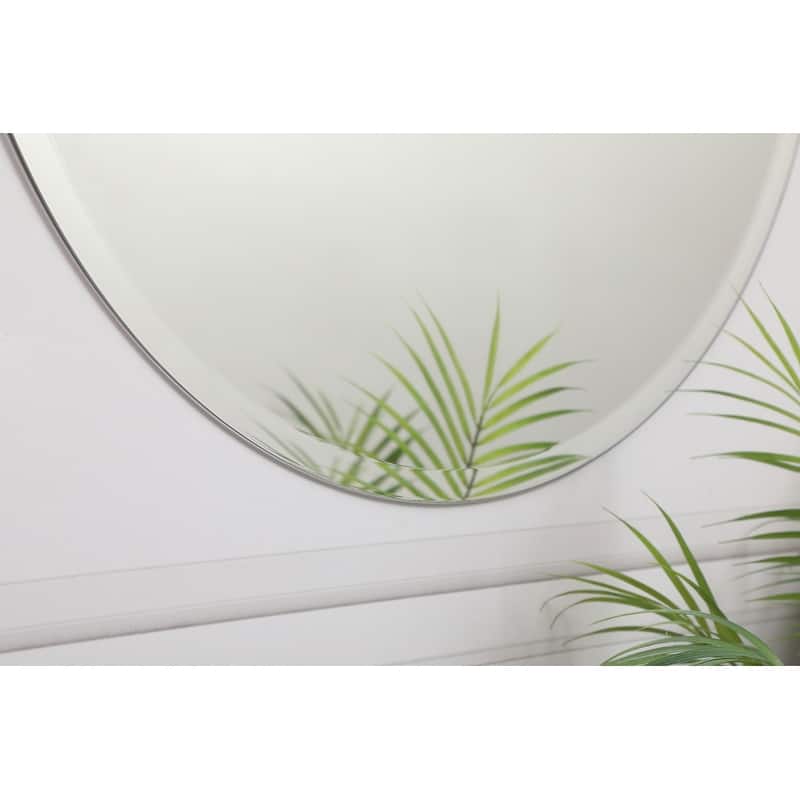 Modern 32 in. Contemporary Mirror in Clear