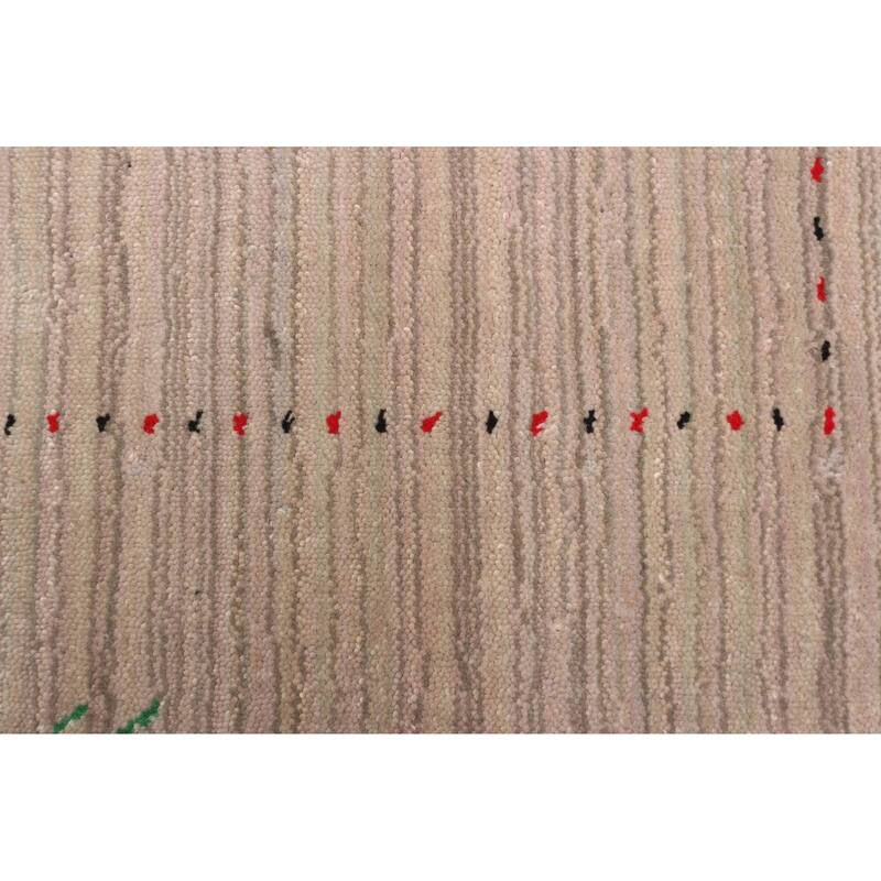 ECARPETGALLERY Hand Loomed Kashkuli Gabbeh Tan Wool Rug - 3'0 x 4'8