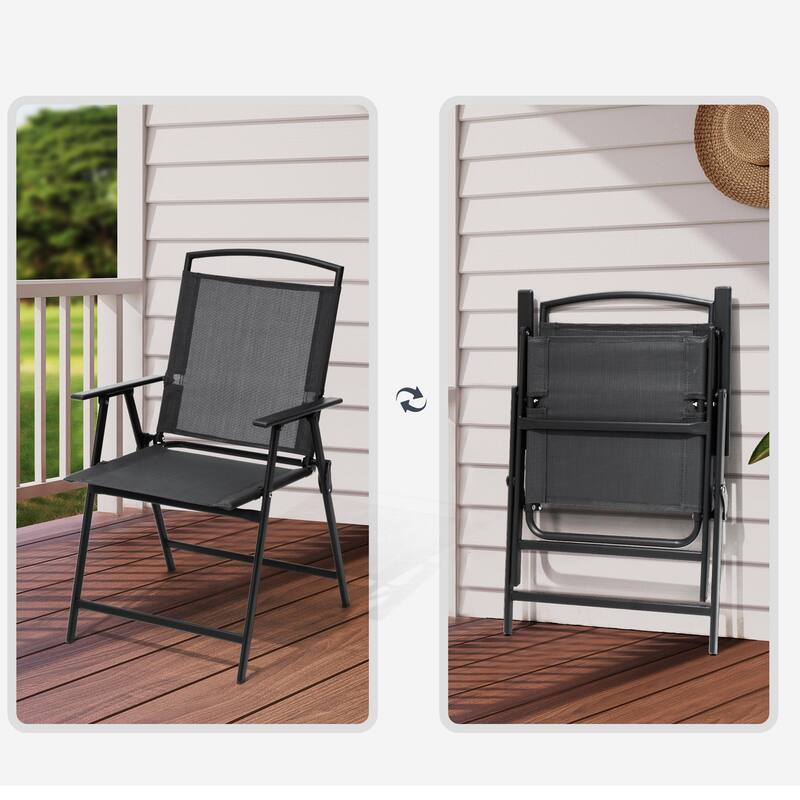 VredHom Outdoor 4-Piece Patio Dining Folding Chairs