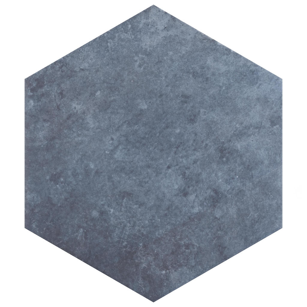 Merola Tile Heritage Hex Indigo 7" x 8" Porcelain Floor and Wall Tile