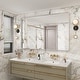 preview thumbnail 61 of 192, KIOTEE Modern Metal Frame Wall Mounted Bathroom Vanity Mirror with 5-year warranty 55x36 - Silver