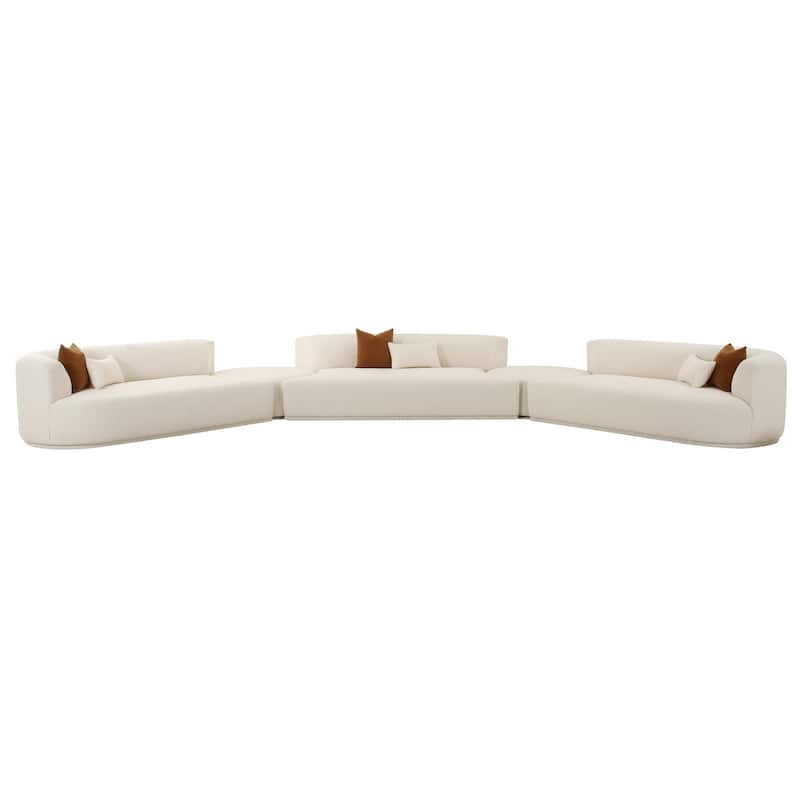 Fickle 5-Piece Modular Sectional - Cream - Symmetrical