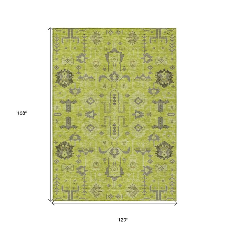 HomeRoots Oriental Traditional Rectangle Outdoor Rug