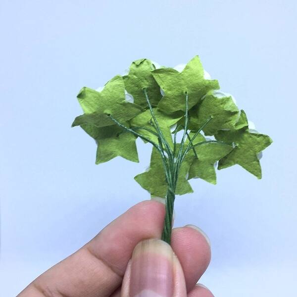 Shop Along 100 White Mulberry Paper Mini Rose Miniature Craft