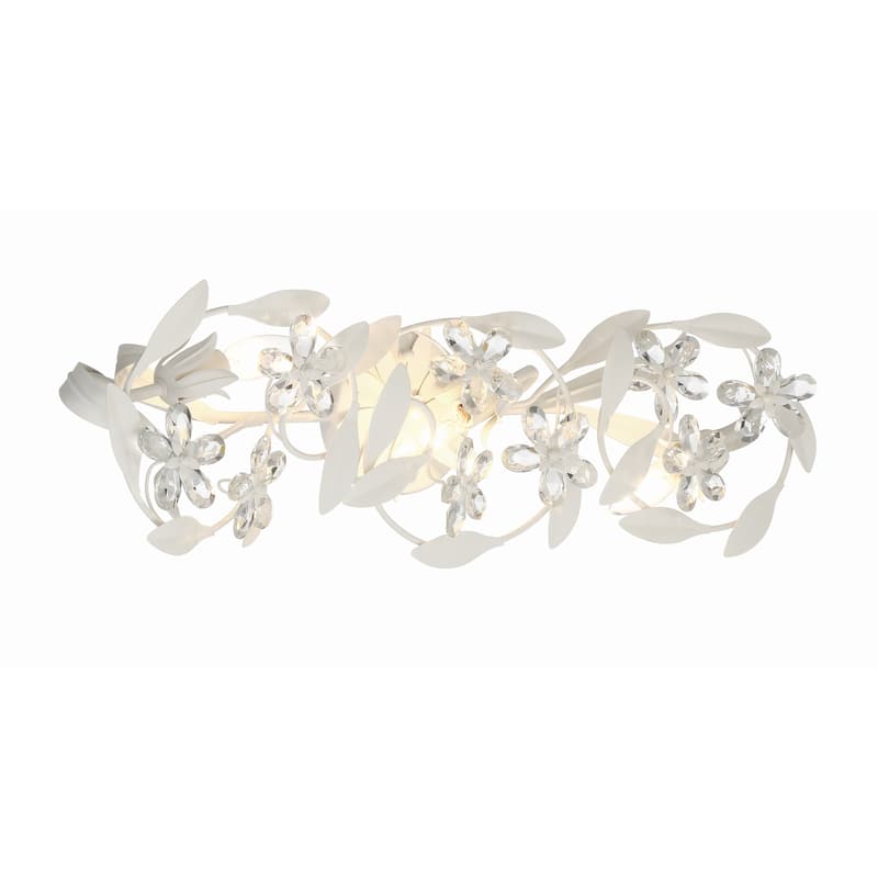 Marselle 3 Light Matte White Sconce - 26"W x 8.5"H x 6.5"D