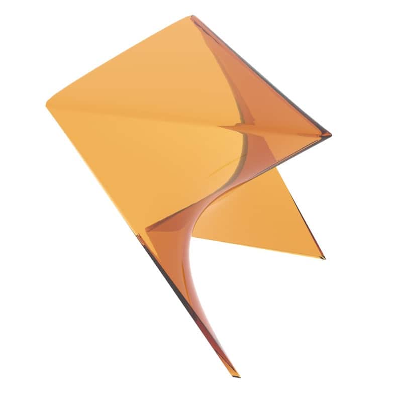 Randolph Modern Indoor Lightweight Side Table with Triangular Curved Design Accent End Table for Home Living Room or Bedroom