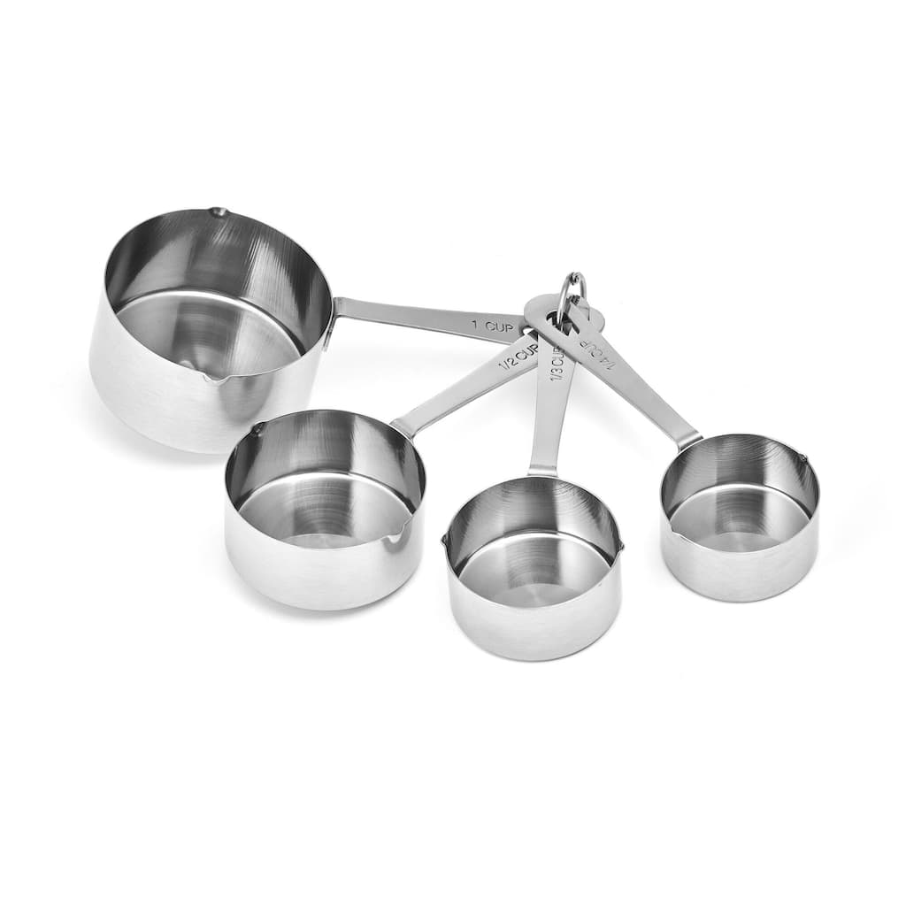 Amco Stainless Steel Measuring Cups - 1, 1/2, 1/3, 1/4 Cup