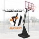preview thumbnail 3 of 8, Portable Basketball Hoop,Adjustable Height 8.04ft to 10.01ft,44 inch Backboard with Rebound System,w/Rebound Board & Wheels