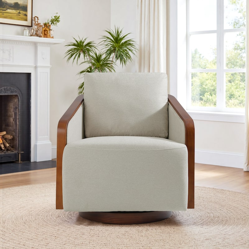 Modern Upholstered Swivel Accent Chair