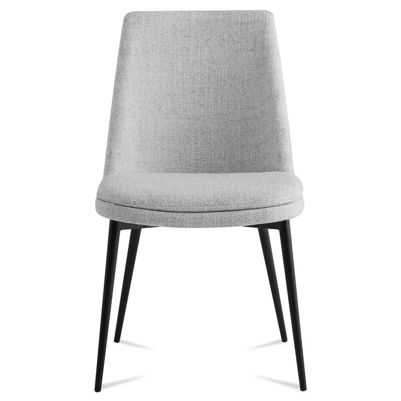Ariel Mid-Century Upholsteried Dining Chair with Metal Legs Set of 2