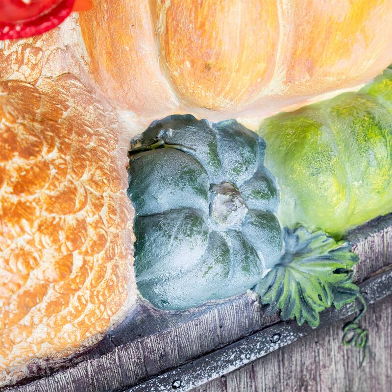 Happy Thanksgiving Turkey and Pumpkins Box Figure - 20.25"