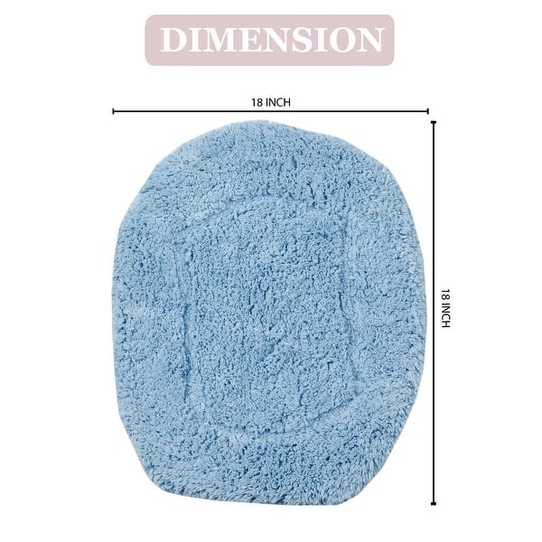 dimension image slide 45 of 50, Home Weavers Luxury Collection 100% Cotton Reversible Bathroom Washable Rug Soft and Absorbent bath Rug Non Slip