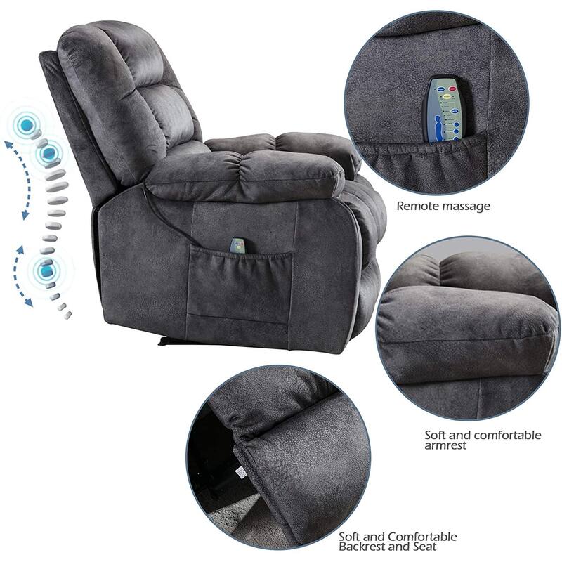 Manual Massage and Heating Recliner Sofa Chair