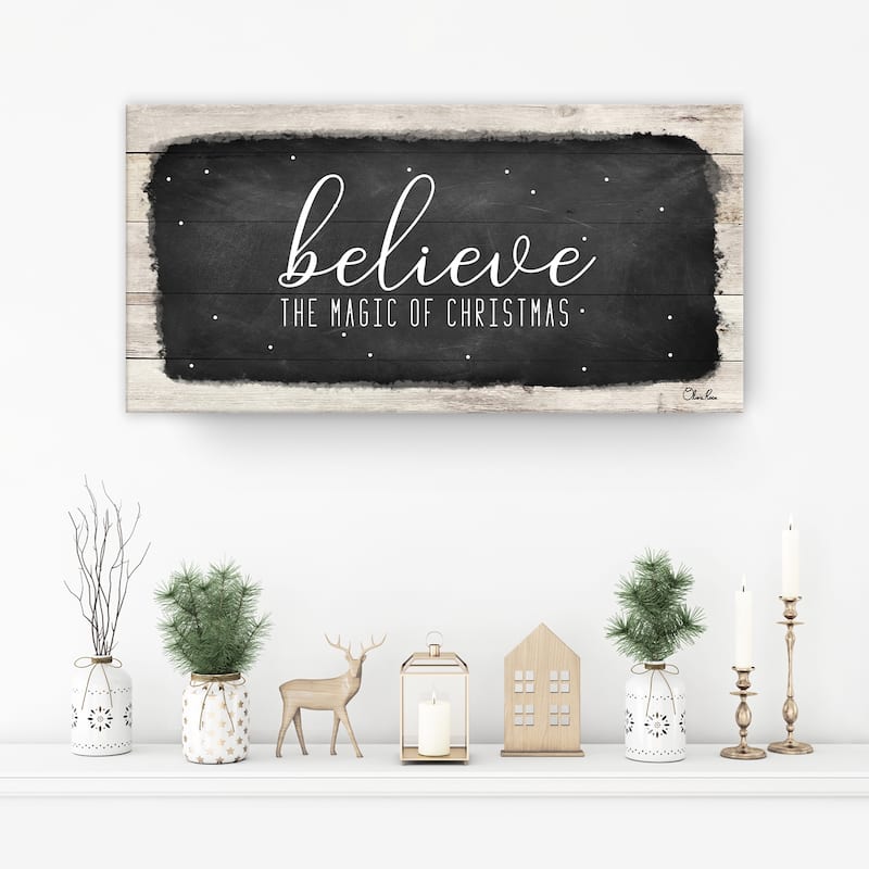Ready2HangArt 'Believe I' Holiday Canvas Wall Art by Olivia Rose
