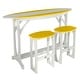 preview thumbnail 58 of 88, Shoreline Surfboard 3-Piece Bar Height Balcony Set White/Sunbeam Yellow