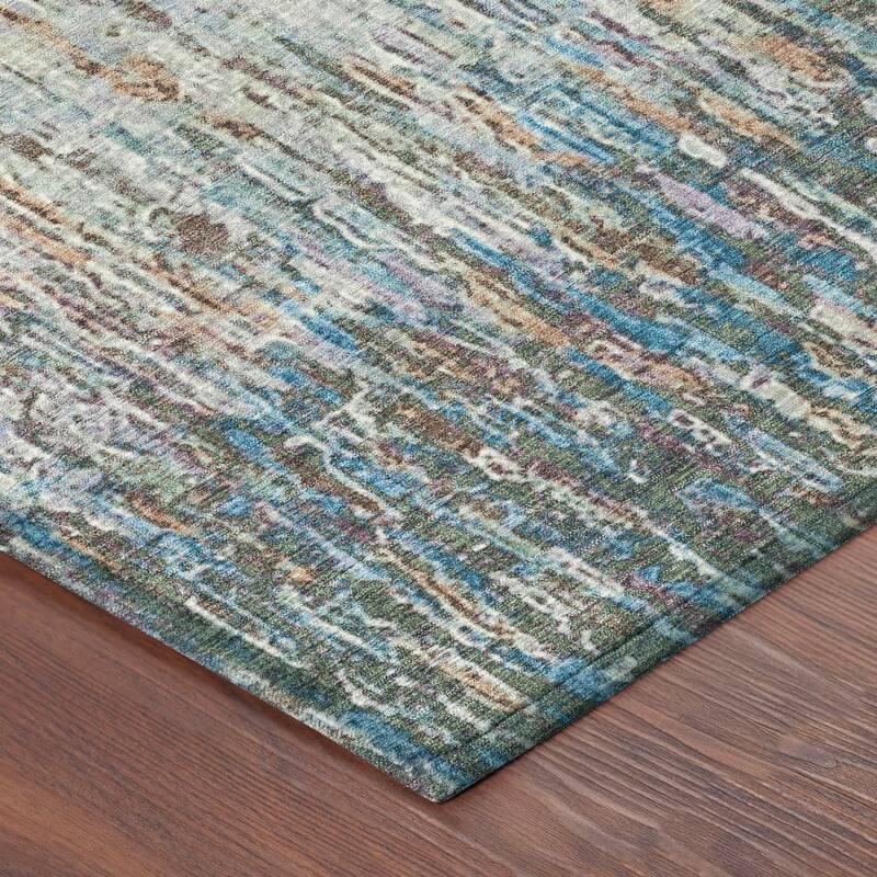 Machine Washable Indoor/ Outdoor Abstract Moxy Chantille Rug