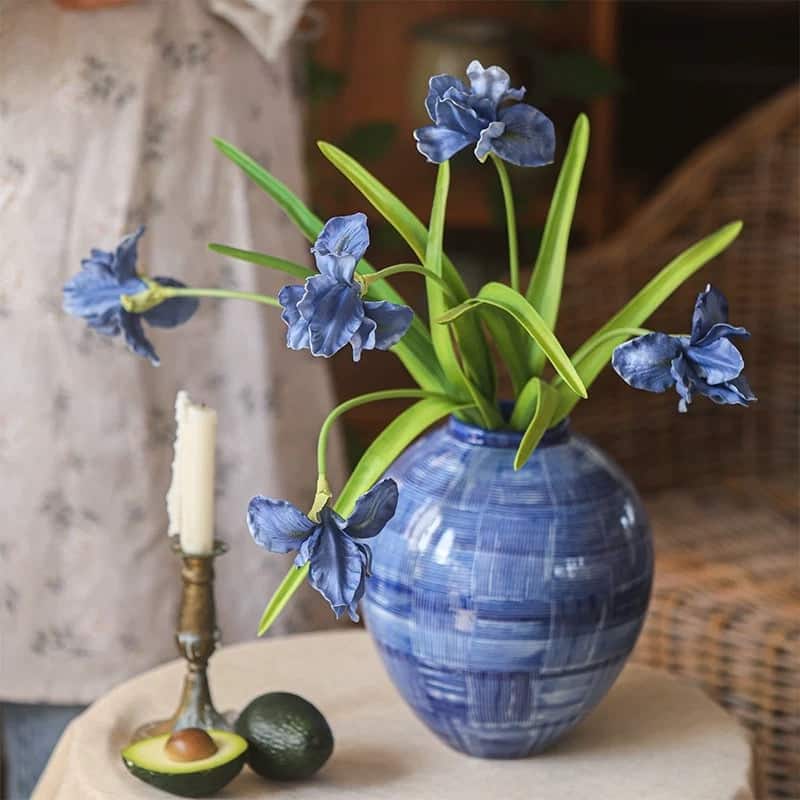 RusticReach Silk Iris Flower 22" Tall
