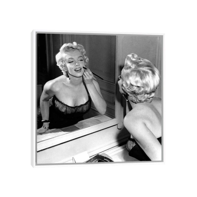 iCanvas "On The Set, Marilyn Monroe" by Rue Des Archives Framed Canvas Print - White - 12x12