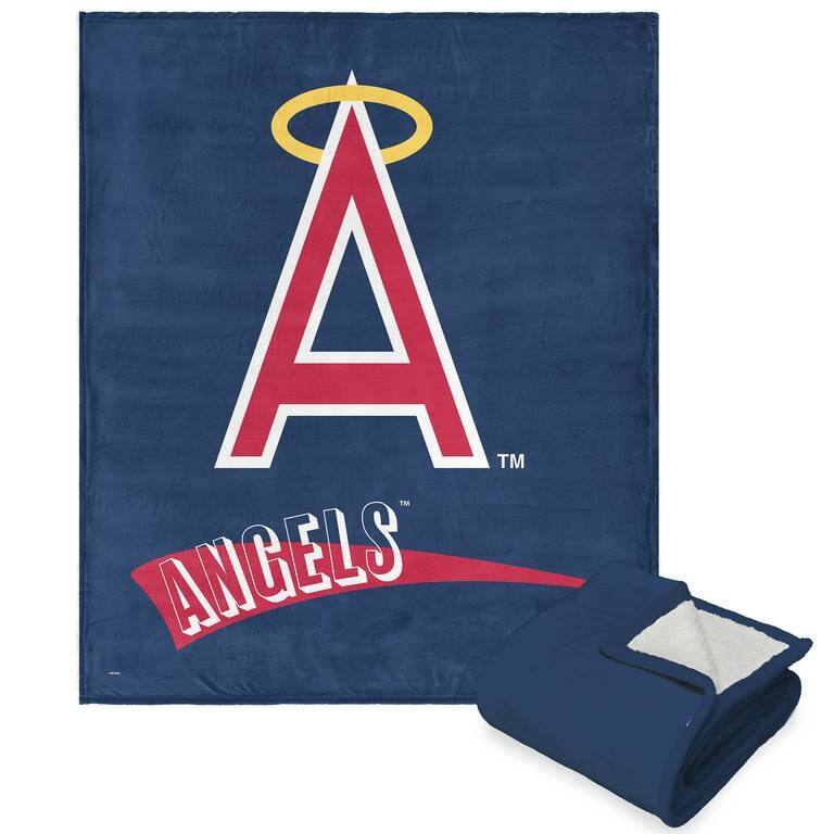 MLB CC Throwback Silk Touch Sherpa Throw Blanket - 50" x 60" - LA Angels Angels