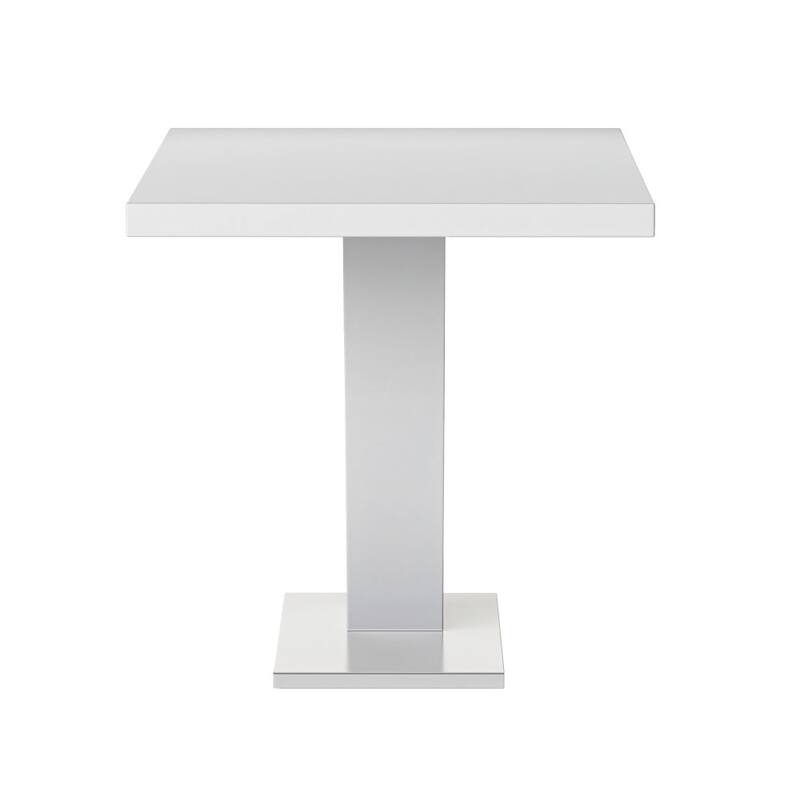 Somette Lillian Gloss White Dining Set with Nook and Bench