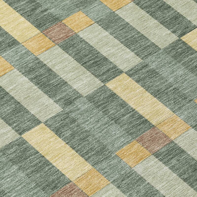 Machine Washable Indoor/ Outdoor Modern Chanute Chantille Rug