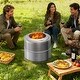 preview thumbnail 8 of 7, 20'' Smokeless Fire Pit Wood Burning Portable Stainless Steel Outdoor Fireplace - 19.68x16.33 inch