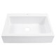 preview thumbnail 2 of 8, Parker Crisp White Fireclay 34" Single Bowl Quick-Fit Farmhouse Apron Front Drop-in Kitchen Sink (1 Hole) with Faucet Kit