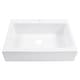preview thumbnail 3 of 10, Parker Crisp White Fireclay 34" Single Bowl Quick-Fit Farmhouse Apron Front Drop-in Kitchen Sink with 1 Hole and Drain
