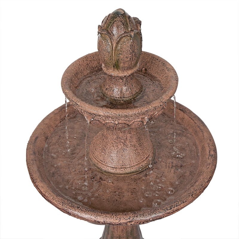 Solar Gray Tiered Tulip Fountain