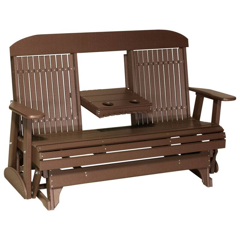 Outdoor All-Weather Poly Lumber Classic Glider - 5' - Chestnut Brown