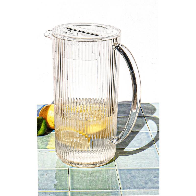 Abode Homewares Mesa Acrylic Drinking Pitcher with Lid - Clear - 111 oz - Clear