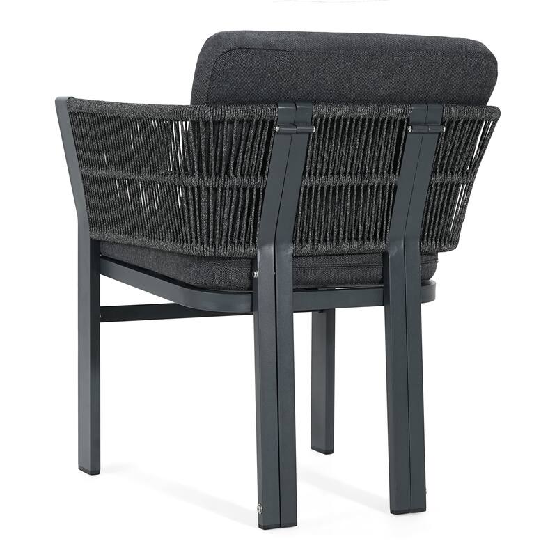 Christopher Knight Home - Outdoor Aluminum Dining Chair Set with Weather-Resistant Cushions