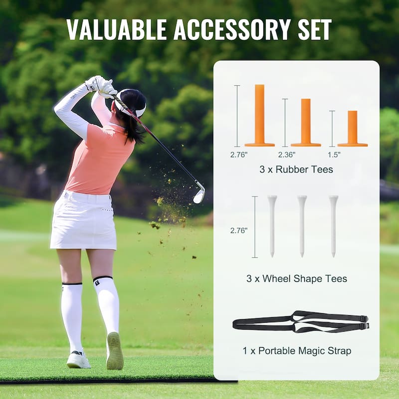Golf Hitting Mat, Artificial Turf Golf Hitting Mat, Thickened Golf Hitting Training Aids, Golf Practice Hitting Mat