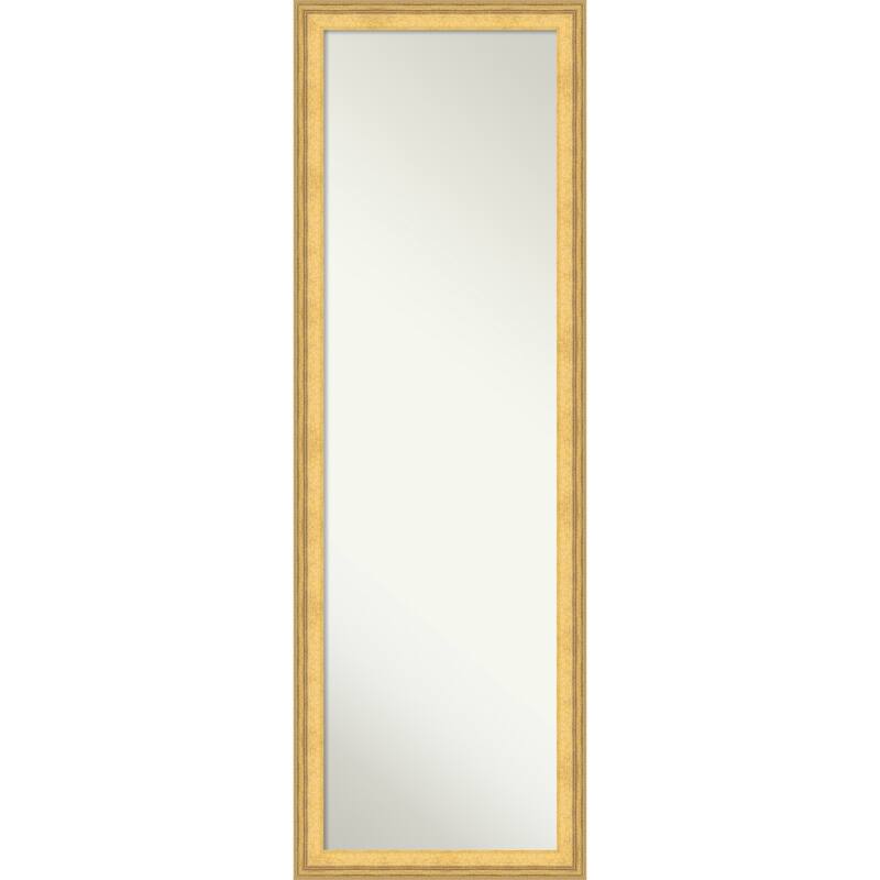 Owen Non-Beveled Framed Full-Length On the Door Mirror - Owen Gold - 17 x 51 in