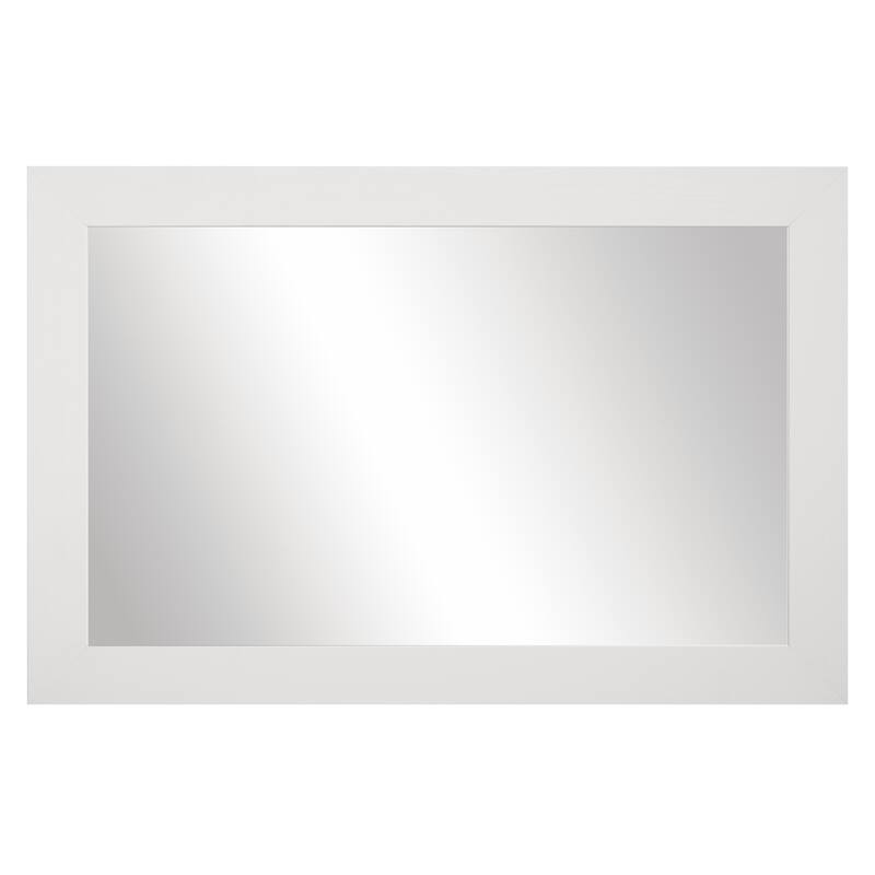 Frame My Mirror Rustic White Framed Wall Mirror, Pendleton Design