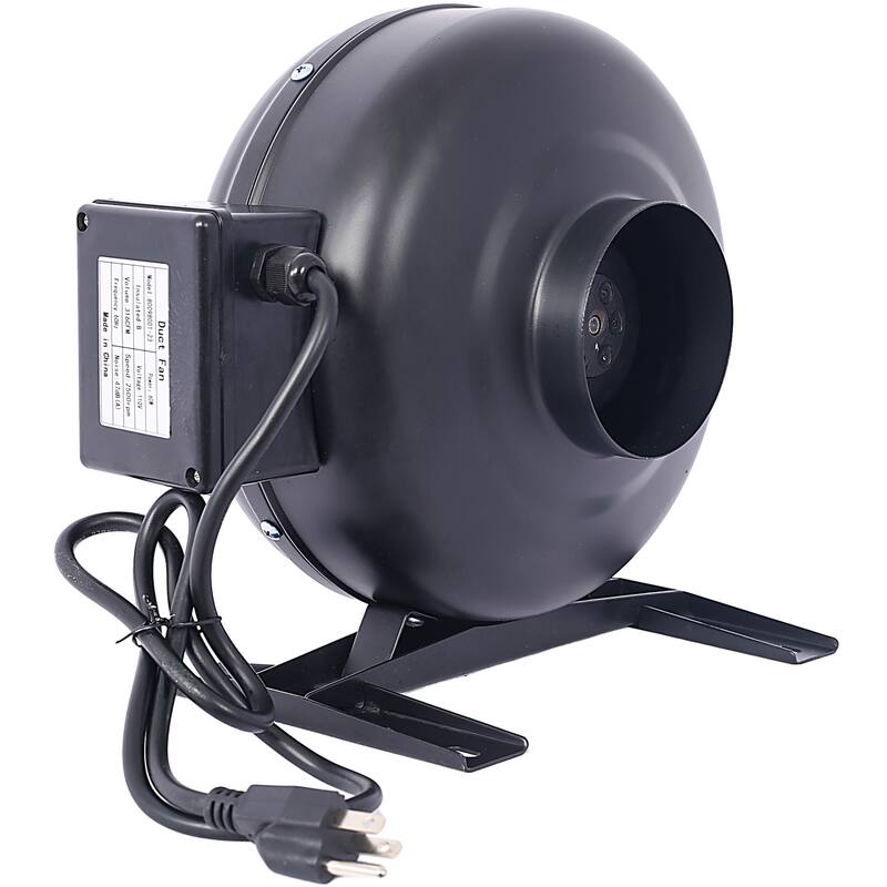 4-Inch 316 CFM Inline Duct Fan: Air Circulation Vent Blower for Hydroponics, Basements, and Kitchens