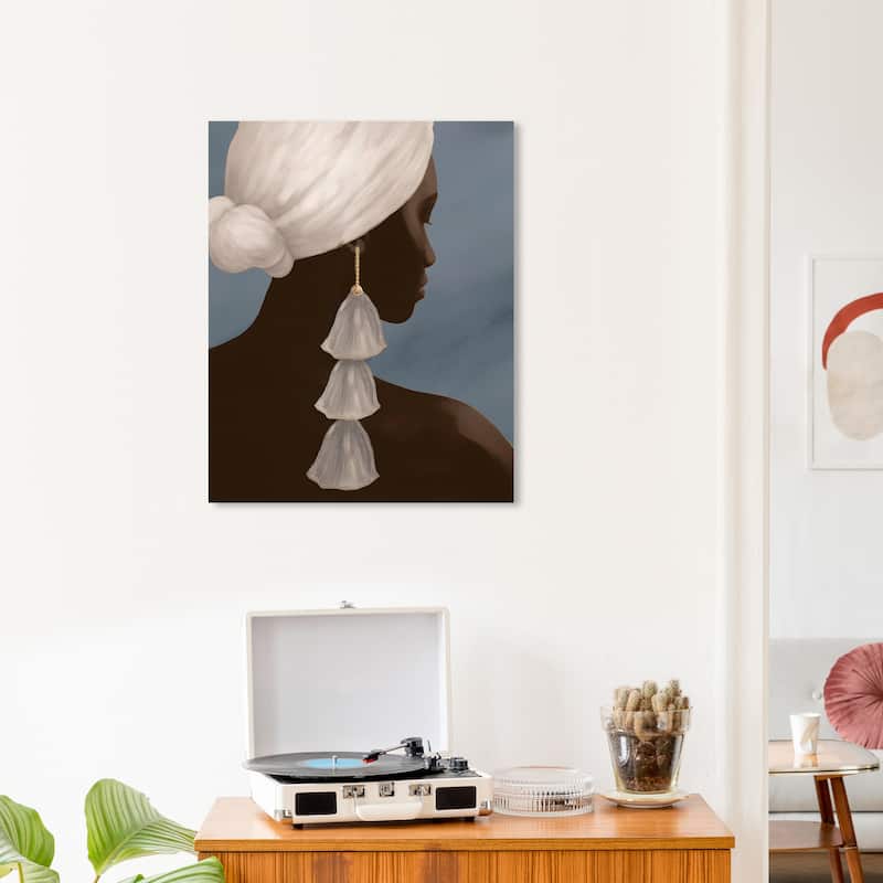Wynwood Studio Canvas Fashion and Glam Caribbean Lady White and Dark Brown Tropical Wall Art Canvas Print - 20 x 24