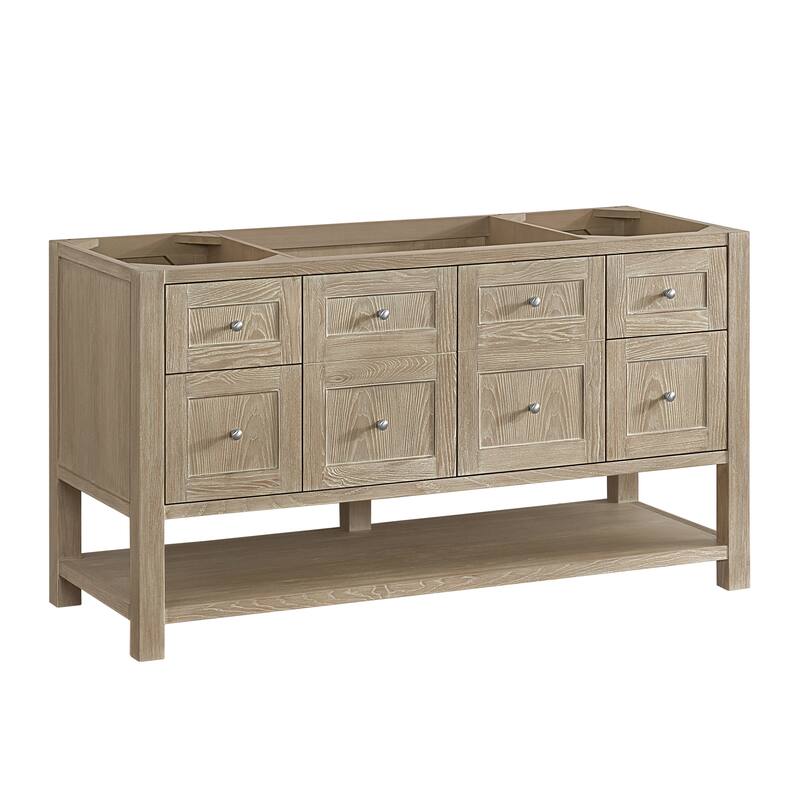 Breckenridge 60" Single Vanity, Whitewashed Oak - 60S - No, Top