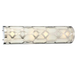 Libby Langdon for Crystorama 1 Light Polished Nickel Bath Fixture - 24'' W x 6.5'' H x 4'' D