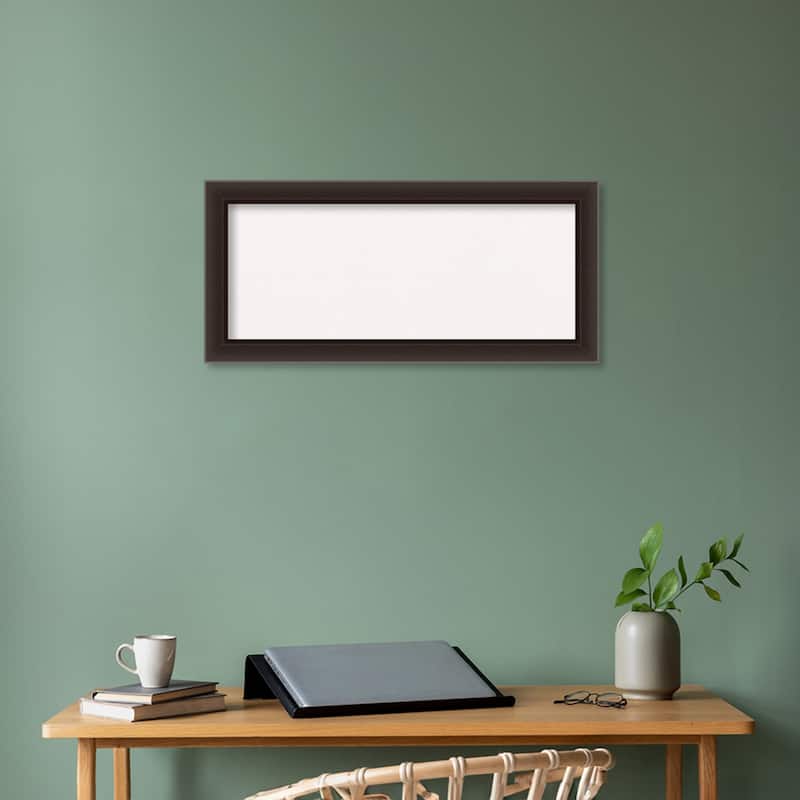Romano Narrow Wood Framed White Corkboard Bulletin Board