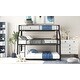 preview thumbnail 3 of 20, Triple Metal Bunk Bed with Long and Short Ladders and Full-Length Guardrails - Space-Saving for Shared Bedrooms